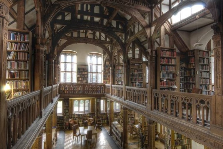 Gladstone's Library at St. Deiniol's, Hawarden, Wales, is a hotel inside a library. British Prime Minister William Gladstone founded the residential library in 1889 as a sleepover haven for bibliophiles.